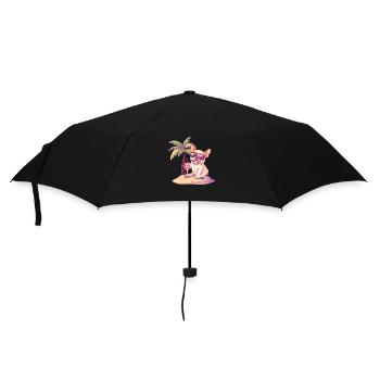 Buldog Français Chien Été - Parapluie standard - noir - Devant