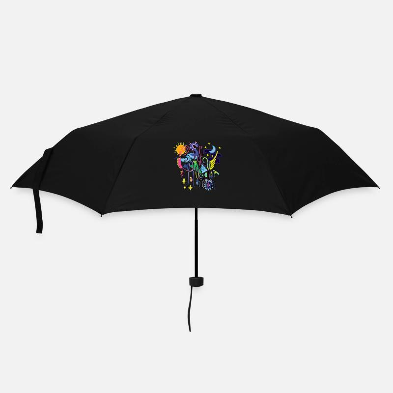 Verschieben Sie Ihre Aufmerksamkeit - Regenschirm (klein) - Schwarz