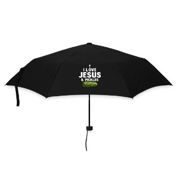 J’aime Jésus & Pickles Cornichon Vegan Concombre - Parapluie standard - noir - Devant
