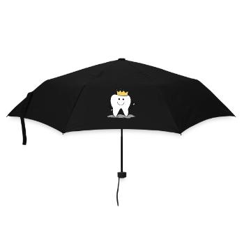 Dent heureuse - Parapluie standard - noir - Devant
