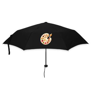 Kulinarische Palette Food Art auf Leinwand - Regenschirm (klein) - Schwarz - Vorne