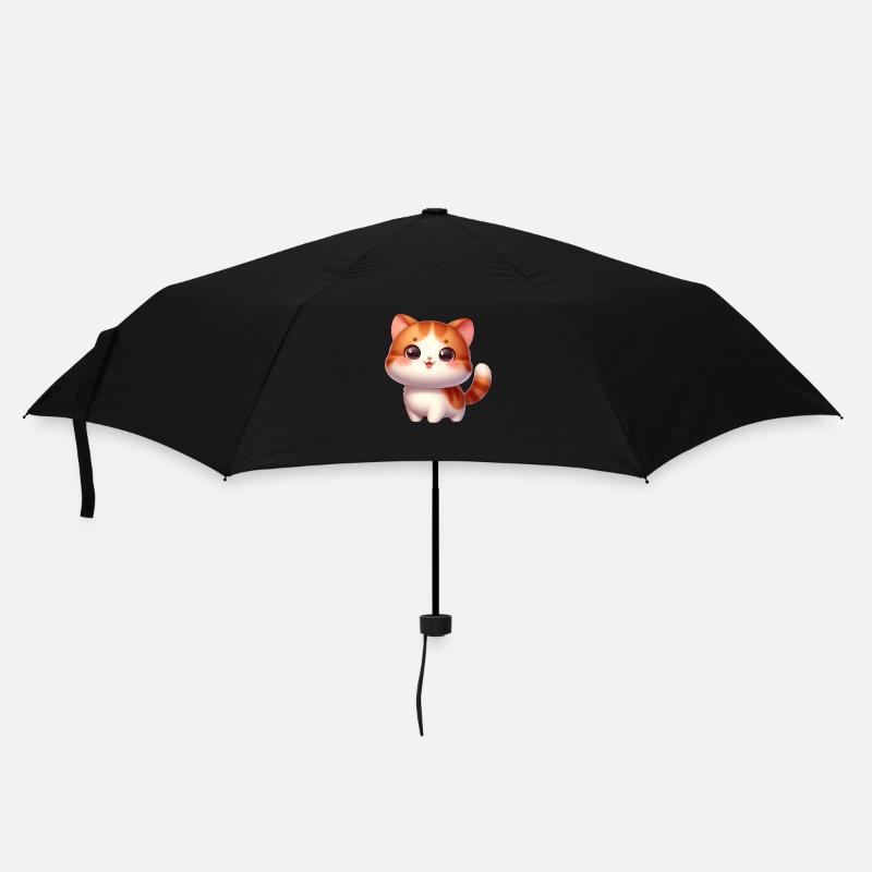 Cat / Katze - Regenschirm (klein) - Schwarz