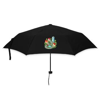 Auto Spielmatte - Vatertag mit Autos - Regenschirm (klein) - Schwarz - Vorne