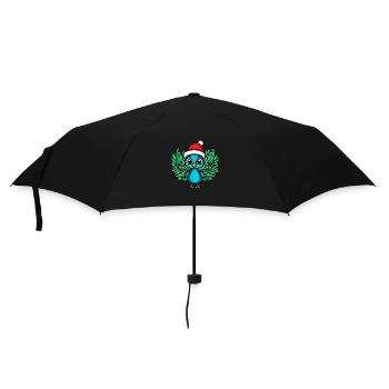 Peacock Bird Christmas - Umbrella (small) - black - Front