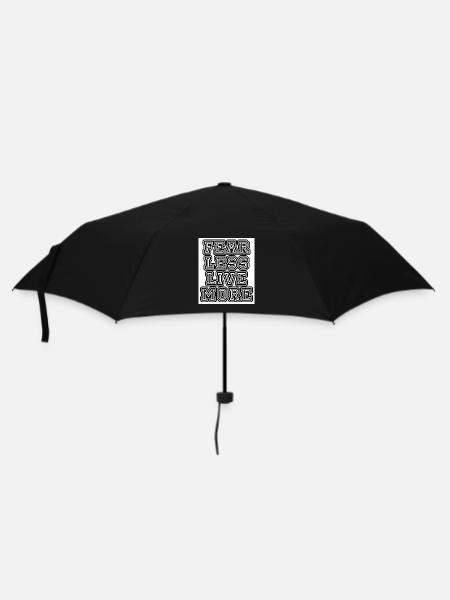 fearlesslivemore - Regenschirm (klein) - Schwarz