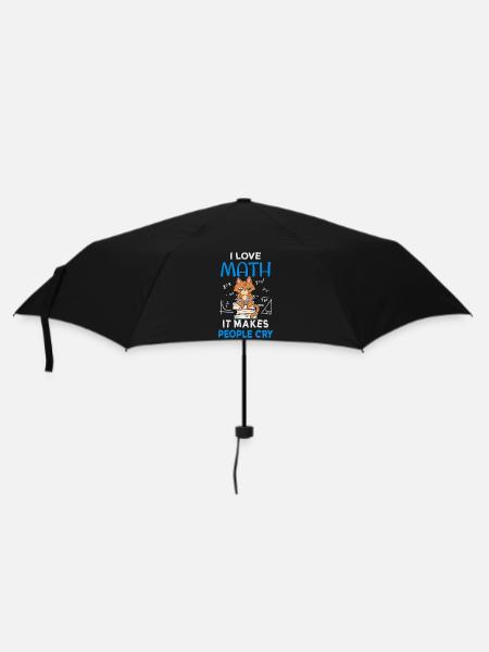 Ich liebe Mathe es bringt Leute zum Weinen - Regenschirm (klein) - Schwarz