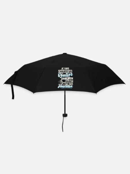 Cadeau routier humour camion chauffeur poids lourd - Parapluie standard - noir