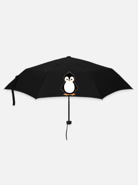 süßer Pinguin - Regenschirm (klein) - Schwarz