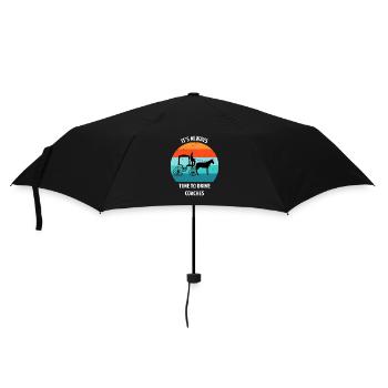 Kutscher Kutsche Pferdekutscher Kutschieren - Regenschirm (klein) - Schwarz - Vorne