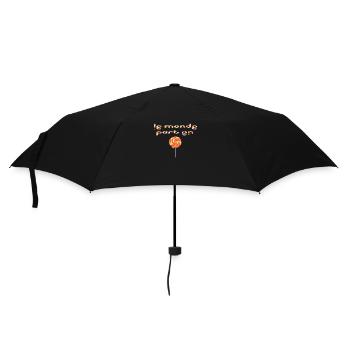 Die Welt geht zum Lutscher - Regenschirm (klein) - Schwarz - Vorne