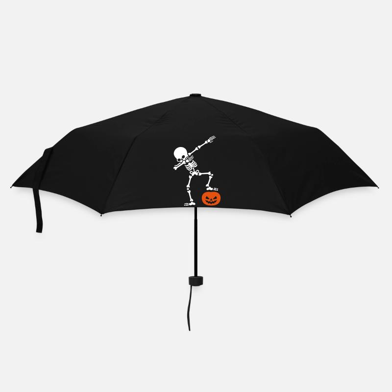 DABBING skeleton DAB pumpkin head Halloween - Umbrella (small) - black