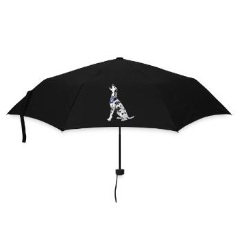 Dalmatien avec foulard - Parapluie standard - noir - Devant