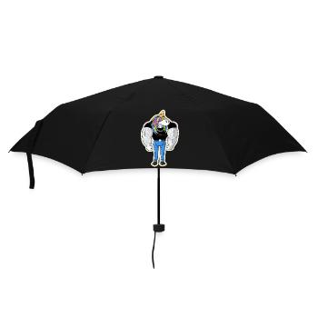 Muscular and tattooed unicorn - Umbrella (small) - black - Front