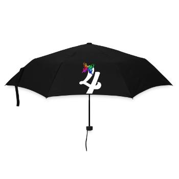 4 Birthday Girl 4 ans Papillon coloré - Parapluie standard - noir - Devant