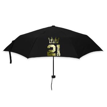 21 Couronne numérique - Parapluie standard - noir - Devant