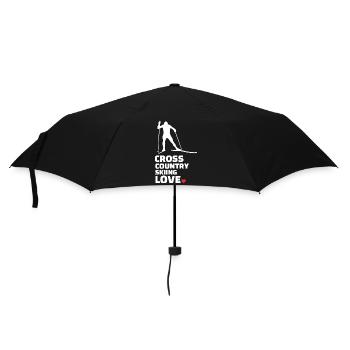 J’adore le ski de fond élégant - Parapluie standard - noir - Devant