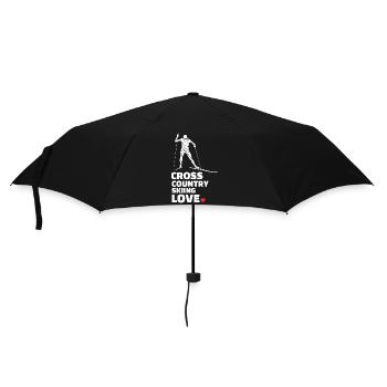 J’adore le ski de fond élégant - Parapluie standard - noir - Devant