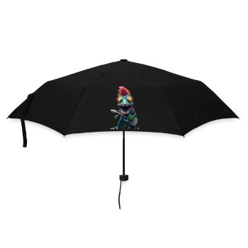 Dinosaure Musicien Dino Guitare Metal - Parapluie standard - noir - Devant