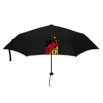 Fußball Soccer - Regenschirm (klein) - Schwarz - Vorne
