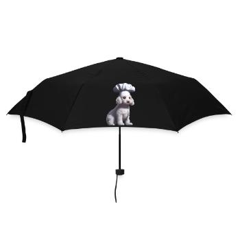 Pudel Hundehalter Köche Pudelwelpe Hundewelpe - Regenschirm (klein) - Schwarz - Vorne