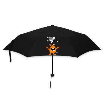 Monster Boo Zombie Comic Creature Kids Halloween - Umbrella (small) - black - Front