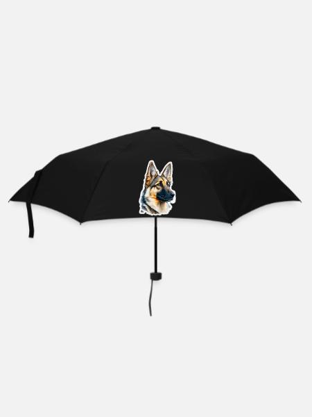 Deutscher Schäferhund - Regenschirm (klein) - Schwarz
