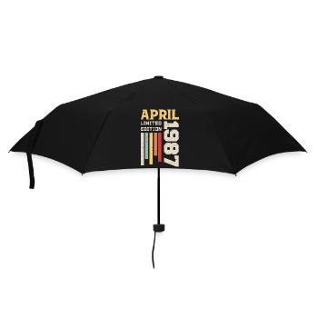 April 1987 - Birthday gift April 1987 April - Umbrella (small) - black - Front