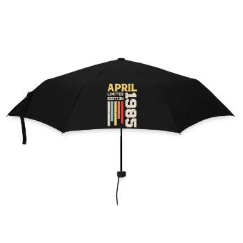Avril 1985 - Cadeau anniversaire Avril 1985 Avril - Parapluie standard - noir - Devant