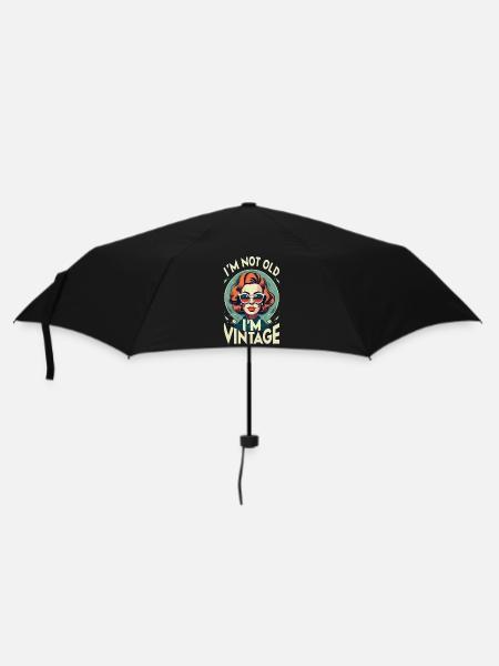 vintage Lady - Regenschirm (klein) - Schwarz