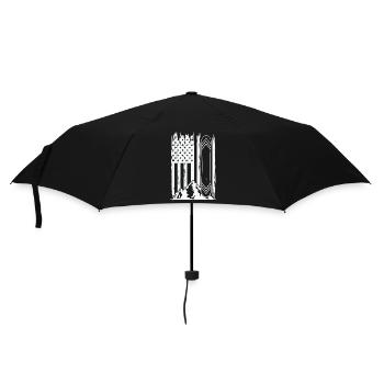 Geschenkidee für Snowboarder - Regenschirm (klein) - Schwarz - Vorne