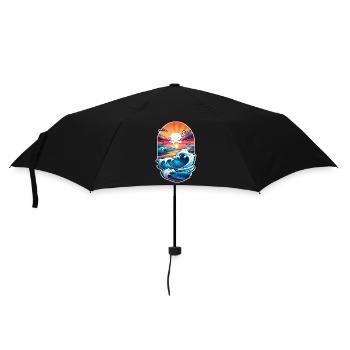 Wave - Summer - Holidays - Umbrella (small) - black - Front