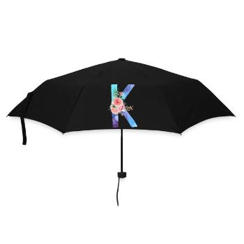 Letter K watercolor - Umbrella (small) - black - Front