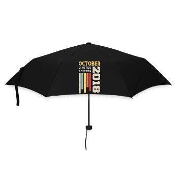 October 2018 - October 2018 Birthday Gift - Umbrella (small) - black - Front
