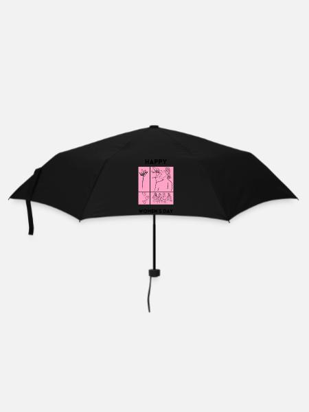 Frauentag Weltfrauentag - Regenschirm (klein) - Schwarz