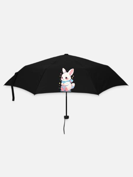 Hase Ostern Süß - Regenschirm (klein) - Schwarz