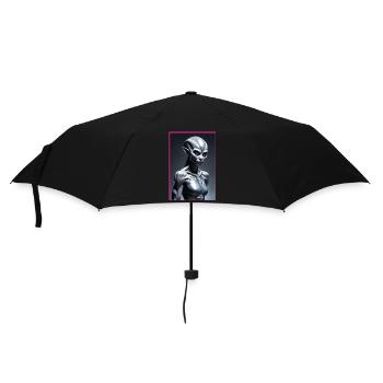 Alien woman - Umbrella (small) - black - Front