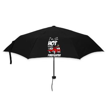 Funny I m So Hot I Have My Own Firefighter Fire - Umbrella (small) - black - Front
