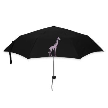 Giraffe Africa Silhouette Minimalist - Umbrella (small) - black - Front