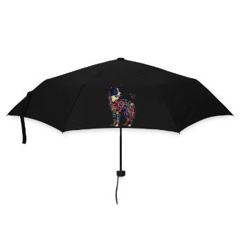 Border Collie - Regenschirm (klein) - Schwarz - Vorne