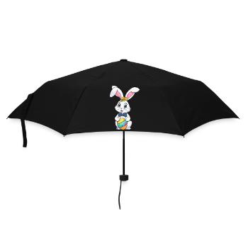 Easter bunny with Easter eggs - Umbrella (small) - black - Front