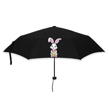 Easter bunny with Easter eggs - Umbrella (small) - black - Front