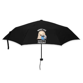 Paresseux endormi et tasse de café - Parapluie standard - noir - Devant