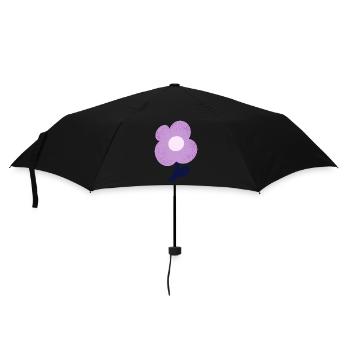 Fleur violette - Parapluie standard - noir - Devant