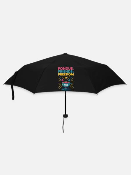 Fondue, Friends & Freedom - Parapluie standard - noir