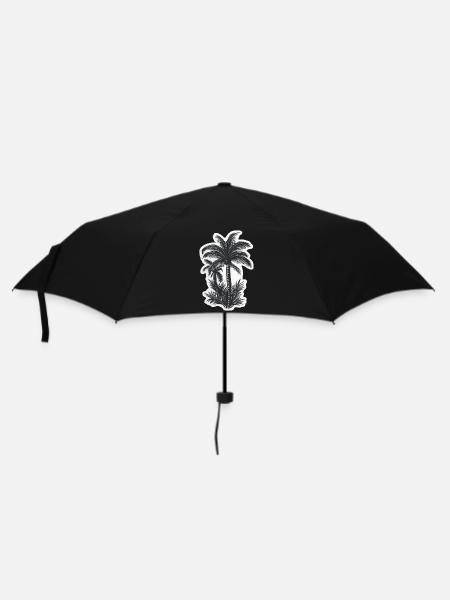Palme - Regenschirm (klein) - Schwarz