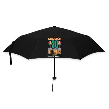 Funny 30th birthday gift - Umbrella (small) - black - Front