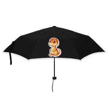 Dinosaurier - Regenschirm (klein) - Schwarz - Vorne