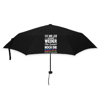 Weder Geduld noch Buntstifte – Sarkasmus - Regenschirm (klein) - Schwarz - Vorne