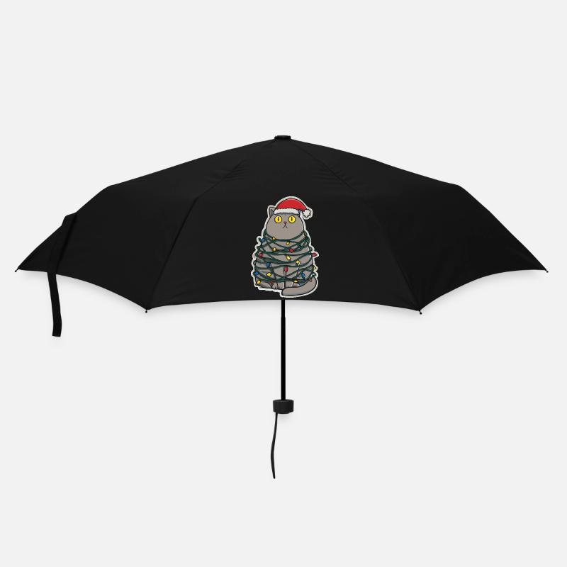 Clumsy Cat Christmas - Umbrella (small) - black