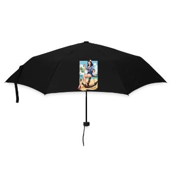 Beach sailor pinup - Umbrella (small) - black - Front